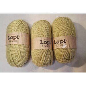 Reynolds Lopi 100% Icelandic Wool Yarn 3 Skeins 110 Yds Each Approx 9984 Light Y